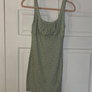 Casual Green Sleeveless Dress